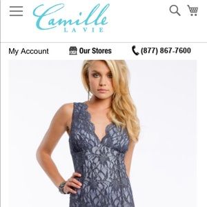 Maxi evening dress (NAVY BLUE)